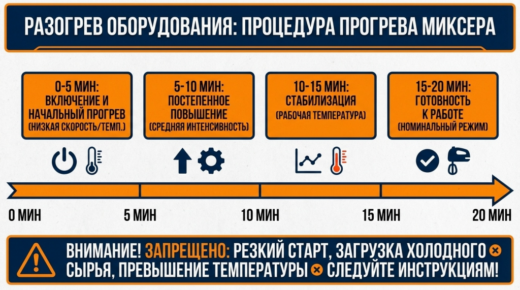 Прогрев миксера Прогрев миксера