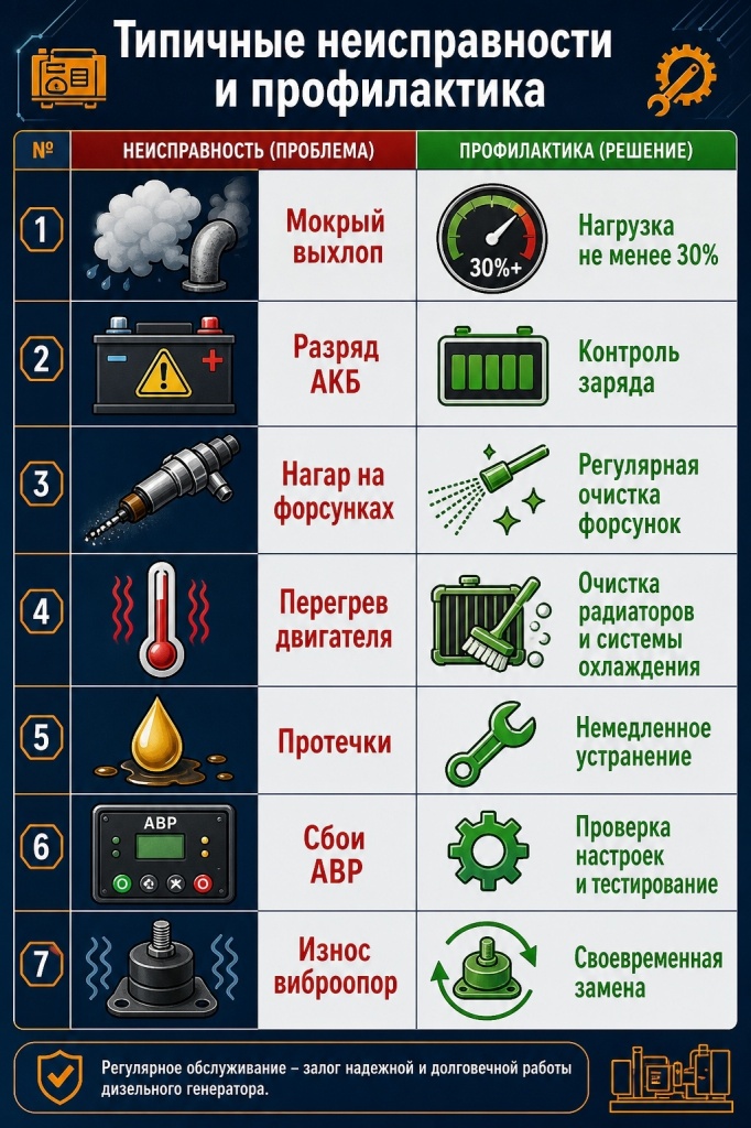 Типичные неисправности и профилактика