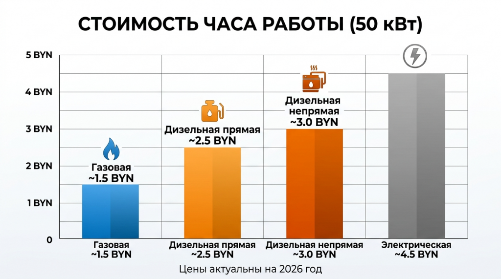 сравнение по стоимости обогрева