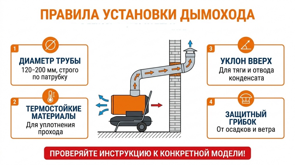Правила установки дымохода
