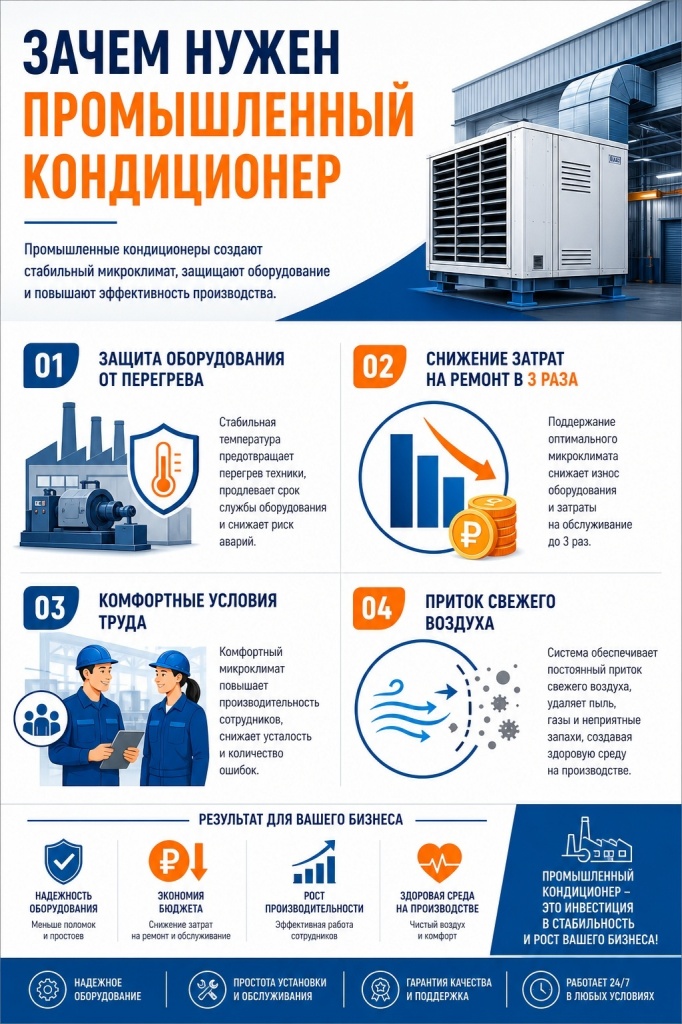 Области применения промышленных кондиционеров