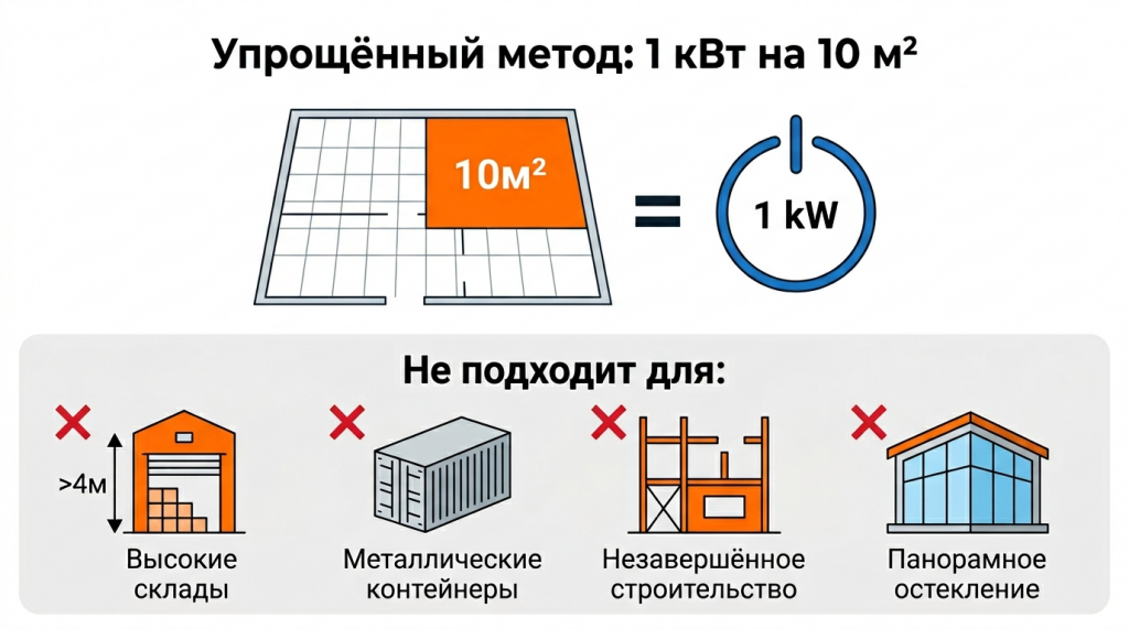 упрощенный метод подбора