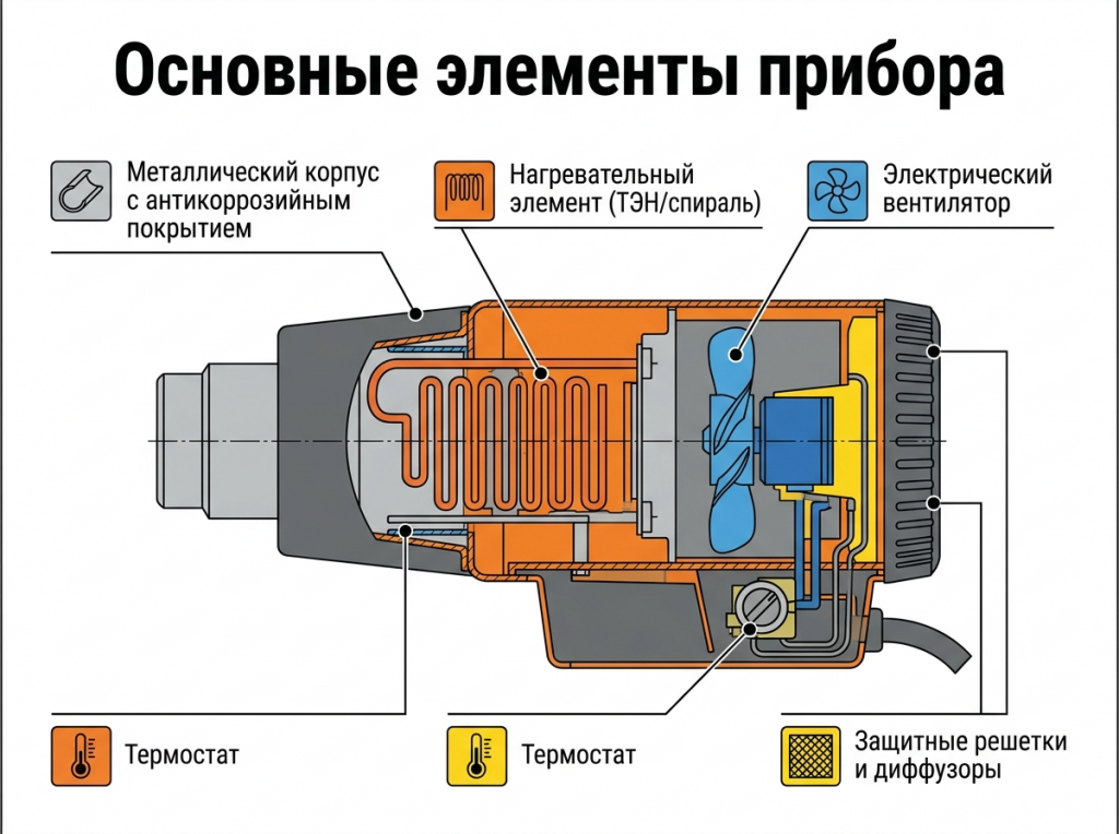 Конструкция тепловой пушки